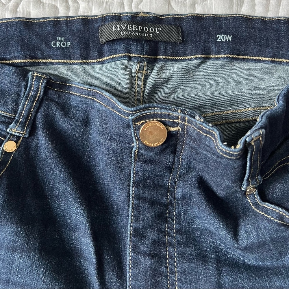 Liverpool Dark Blue Denim Jeggings - Picture 3 of 5